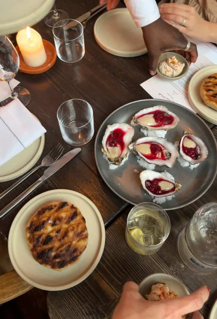 Starter selection at Sune Restaurant Review London