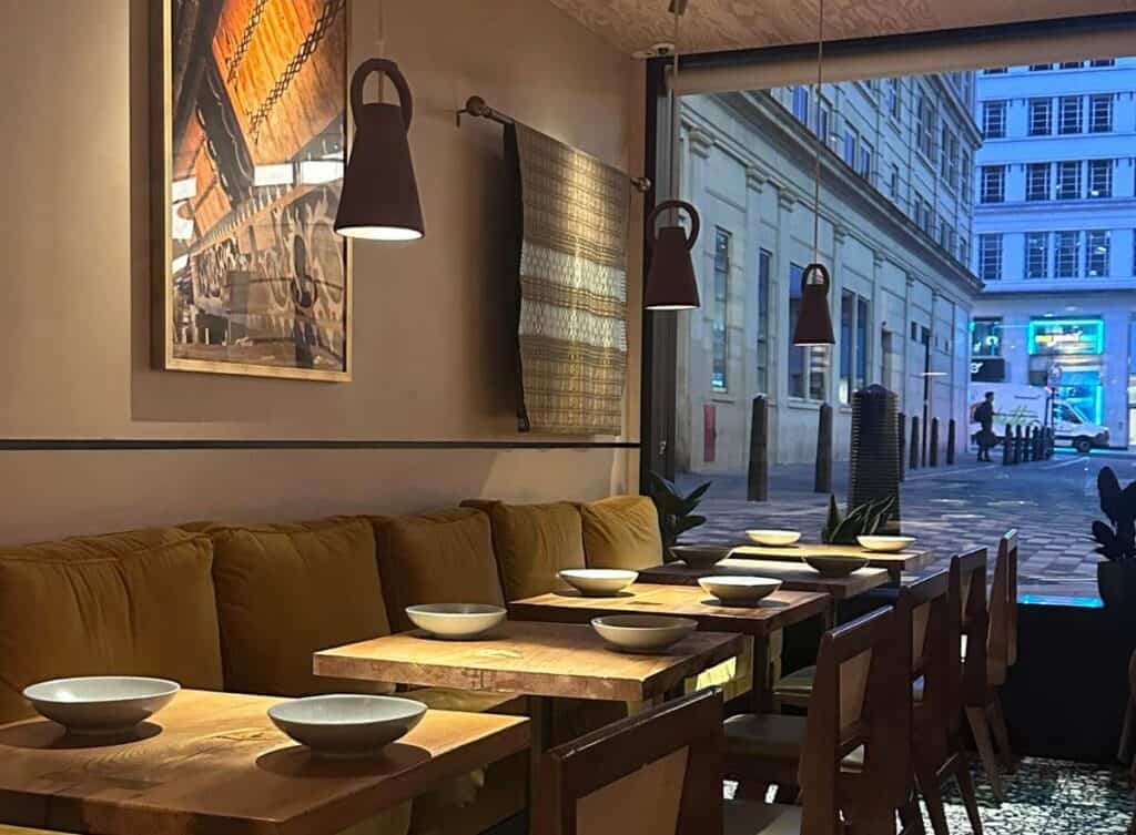 Interior of a Thai restaurant in London