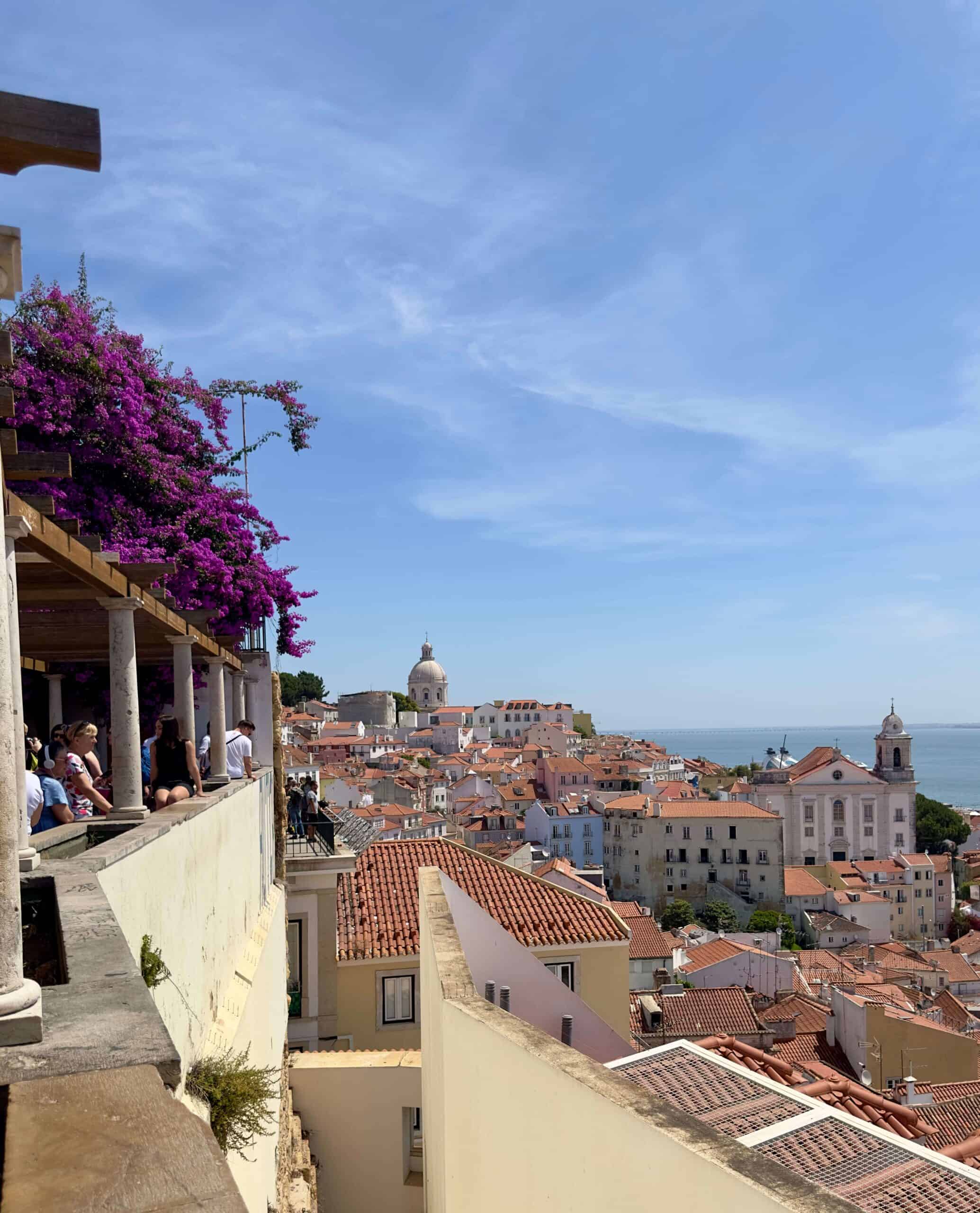 View of Lisbon from the Viewpoint Miradouro de Santa Luzia