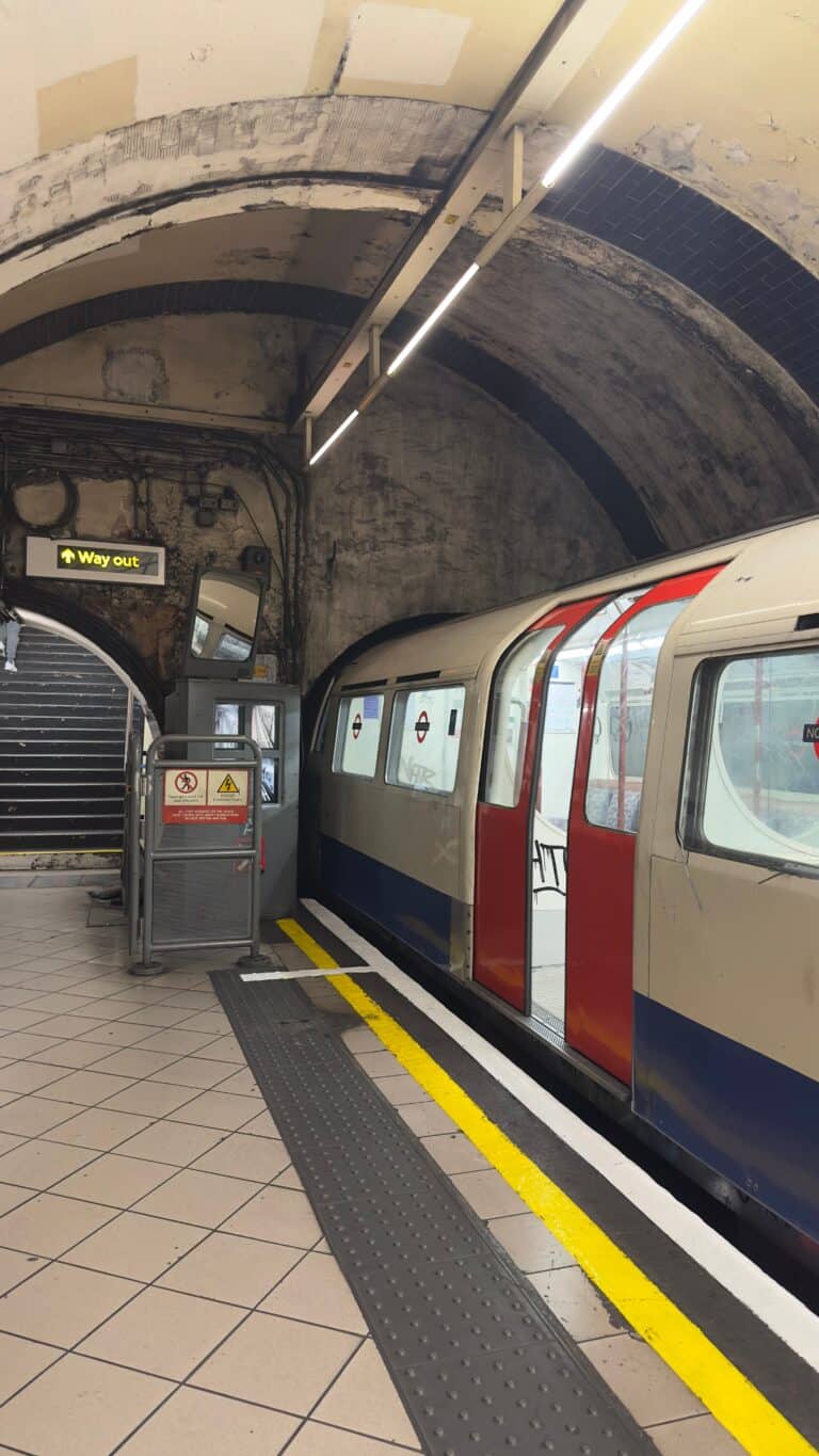 London Underground carriage at the station